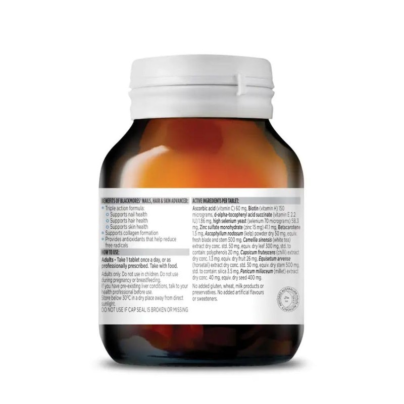 Blackmores Nails Hair and Skin Vitamins for Women, Made in