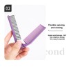 Hairdressing Comb Set - Purple Massage Comb with Teeth Design