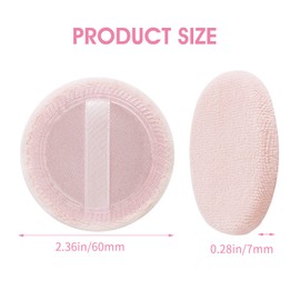 WLLHYF 12PCS Makeup Powder Puffs Pink Cotton Powder Puffs Round Powder Puff for Makeup Face Powder Velour Puffs for Loose Powder Washable (pink)