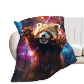 Lesser Panda Blanket Funny Red Panda Gifts for Girls Boys Woman Kids Lesser Panda Lover Throw Blankets Soft Blanket Warm Fleece Flannel Plush Blankets for Bed Sofa Couch 40"x50"