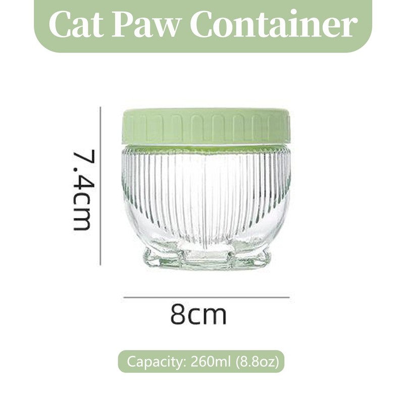 Orkim 6-Piece Cat Paw Shaped Storage Jars, Cute & Leak-Proof