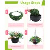 Qubigko Artificial Hanging Flowers Basket for Outdoors, 2-Pack Hanging Planters