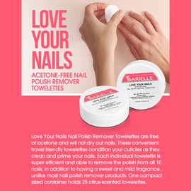 BARIELLE 7988 New York Love Your Nail Remover Towelettes 25 Sheets