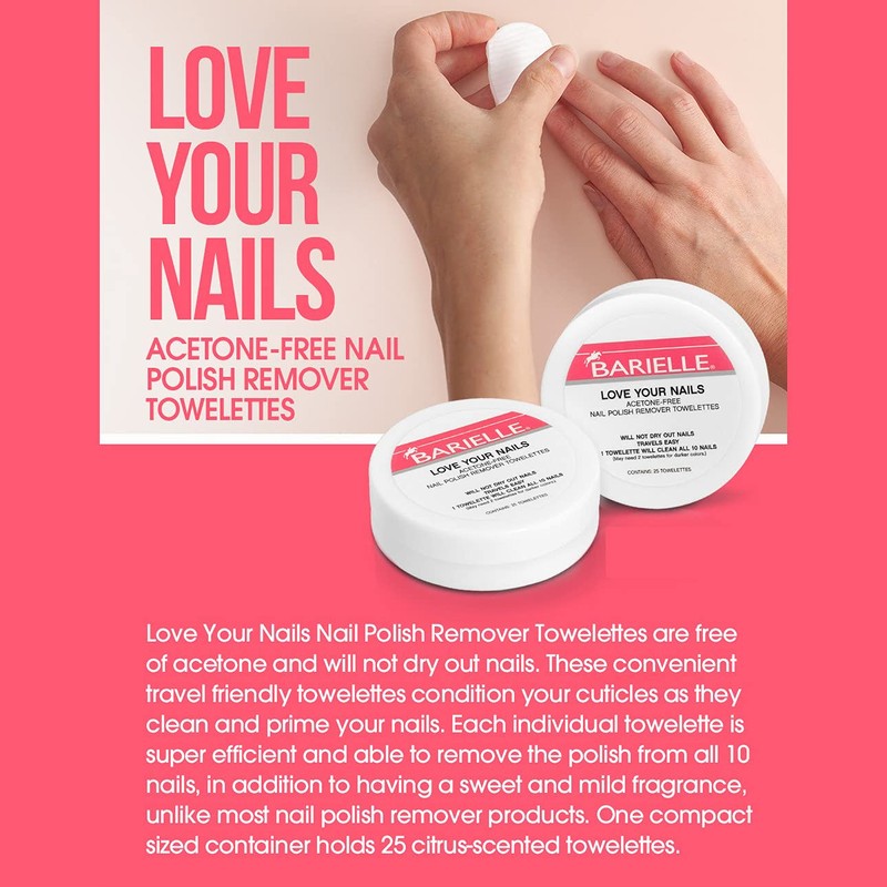 BARIELLE 7988 New York Love Your Nail Remover Towelettes 25