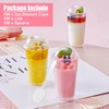 YAYODS 100 Pack 3oz Plastic Dessert Cups with Spoons &
