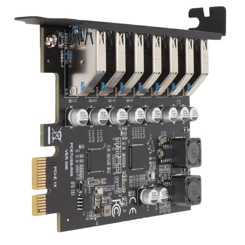 7 Port PCIE Expansion Card 7 Ports USB 3.2 GEN1