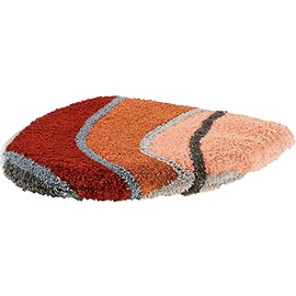 REDBEST Lynn Terra Toilet Lid Cover Size 47 x 50 cm with Elastic Band, Fluffy Pile, Easy-Care, Non-Slip Coating