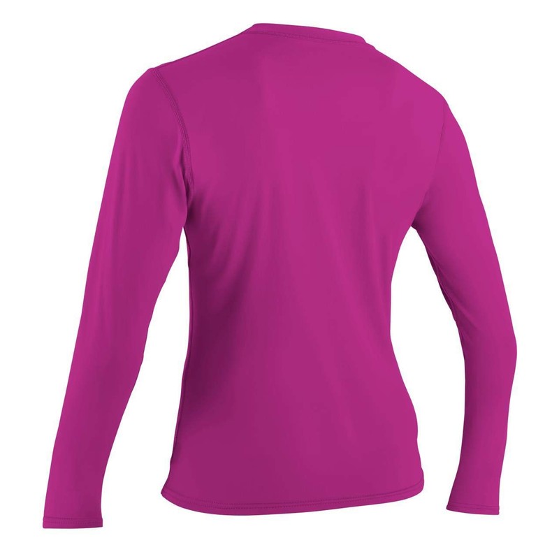 O'Neill Wetsuits Women's Basic Skins Long Sleeve Rash Vest, Fox