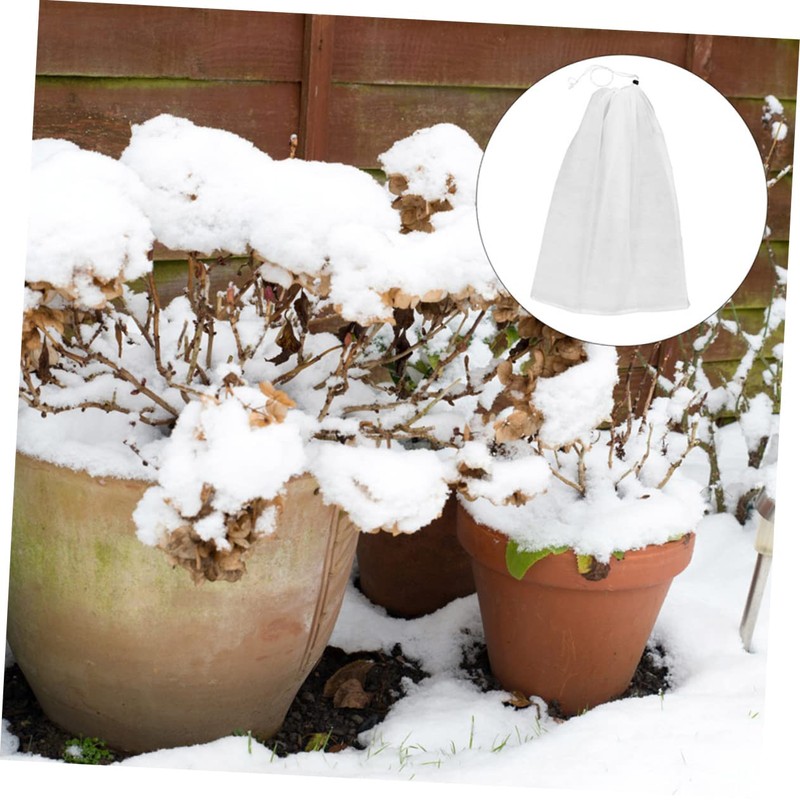 Abaodam 3pcs Winter Plant Covers Drawstring Protection for Potted Flowers