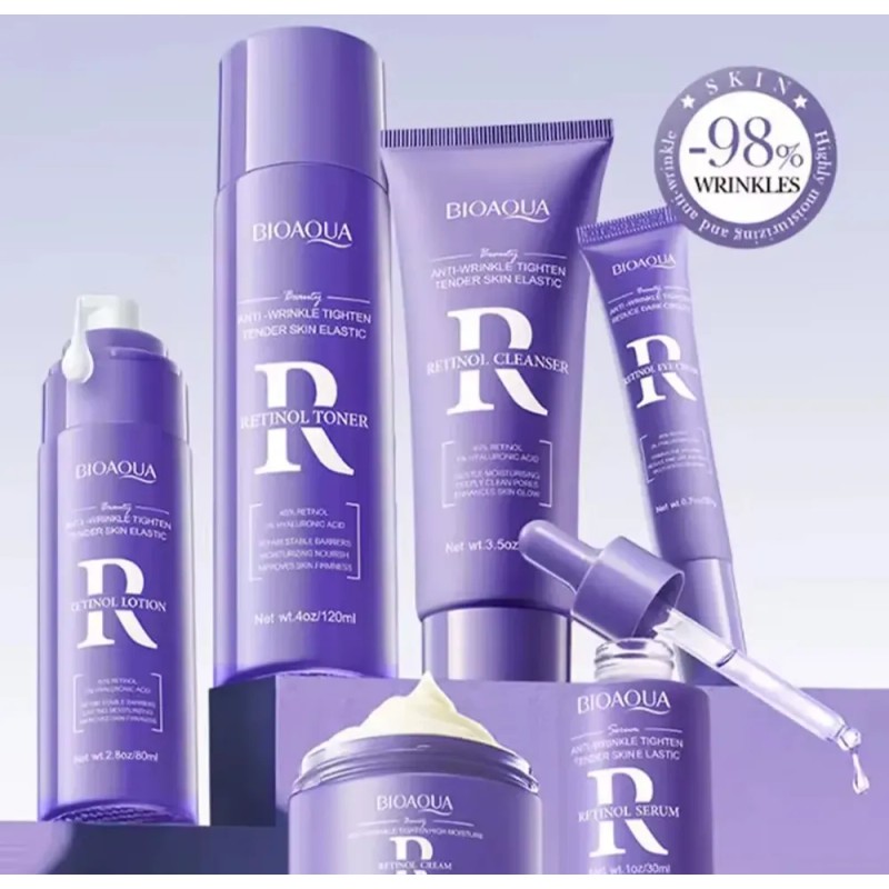 Kit Retinol Reduce Arrugas Líneas De Expresión Regenera Piel