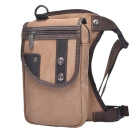 Xieben Canvas Leg Bag Outdoor Waist Pack for Men Women Motorcycle Bike Riding Cycling Multi-Purpose Travel Sports Fishing Hiking Camping Thigh Drop Fanny Pouch