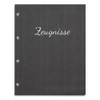 Handmade Certificate Folder in Black Linen Look with Embossed Print