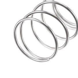 sourcing map Compression Spring, 304 Stainless Steel Compression Springs, Silver Spiral Spring, Steel Spring 18 mm, OD 1 mm, Cable Size 9 mm, Compressed Length 50 mm, Length 5.9 N, Load Capacity, Pack