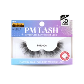 CATTITUDE 5D AM/PM False Eyelashes - Soft Glam, Spaced-Out Style, Soft Faux Mink & Ultra Lightweight, Invisible Clear Band, Easy to Apply, Reusable, Natural Everyday Evening Look, Cruelty Free