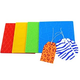 Craftplay Rubbing & Embossing Plates - Pack of 4 with 8 Designs - Animal Skins
