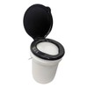 SE Portable Black Plastic Toilet Seat Lids, Fits a 5