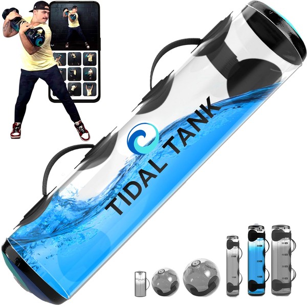 Tidal Tank - Original Aqua Bag incl. Free app - Sandbag Alternative - Training Power Bag with Water Weight - Ultimate core and Balance Workout - Portable Stability Fitness Equipment