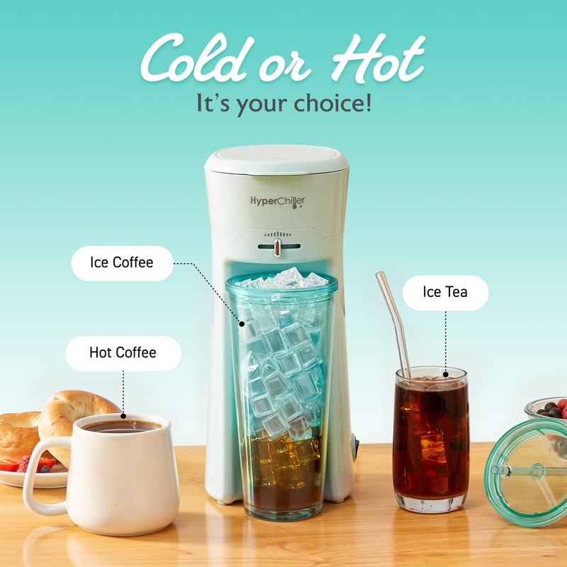 HyperChiller EHC824 Iced & Hot Coffee Maker, Adjustable Flow/Strength Lever,