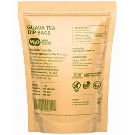 Guava Tea Bags, Dried Tender Leaves Tea, 30 Count, Pleasant Taste, Caffeine Free (Pack of 1)