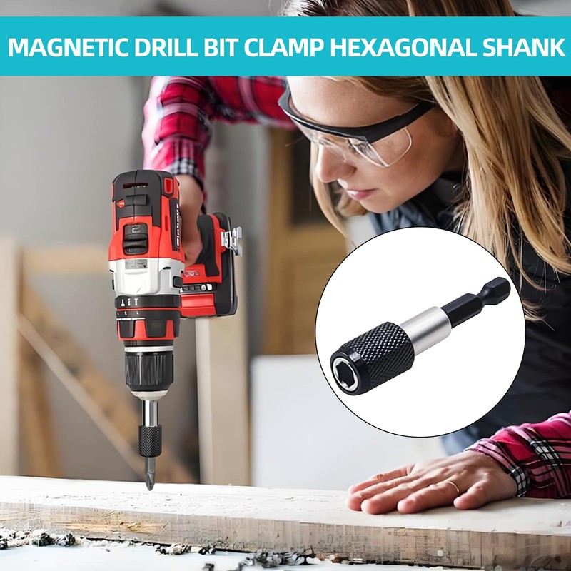 3 Pcs Drill Bit Holder Hex Shank 60mm Magnetic Bits