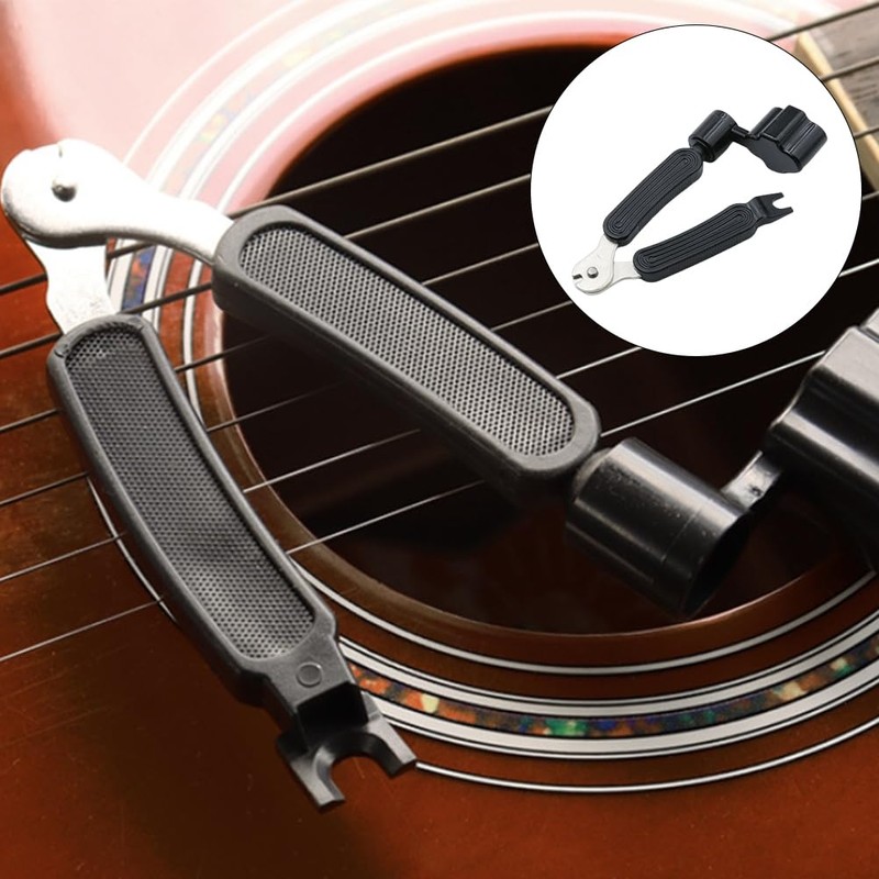 Fc'Noqgn Guitar String Spindle 3-in-1 Winder Cutting Pliers String Puller