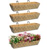 Karlliu 4 Pack 30 Inch Window Boxes Planters Railing Planter