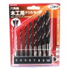 E-Value EDS-3HEX Hexagonal Shaft Woodworking Drill Set, Set of 8
