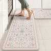 KIMODE Comfort Kitchen Mats Cushioned Anti Fatigue,Boho Floral Kitchen Rugs