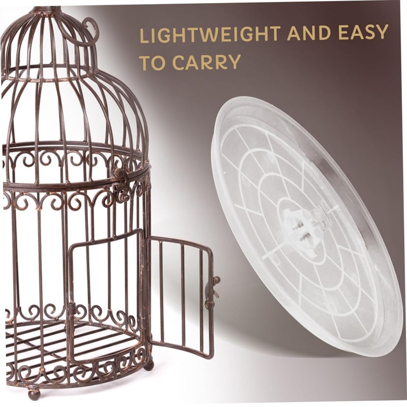 NOLITOY 2Pcs Bird Cage Tray Transparent Durable Plastic Poop Holder