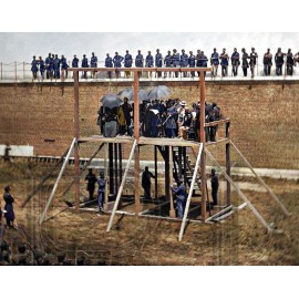 1865 Reading the death warrant to the four condemned Lincoln 14 x 11"  Photo