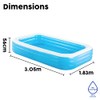 H2OGO Piscina familiar rectangular azul de lujo inflable