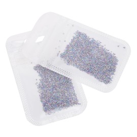 Baluue Nail Art Micro Diamonds 2 Pack of Crystal Glass Nail DIY Decor for Girls Shiny Manicure Accessory for Home Use