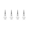 TVC20 Silver 4pcs Long Spike Spiked Tire Valve Stem Caps