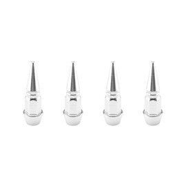 TVC20 Silver 4pcs Long Spike Spiked Tire Valve Stem Caps Metal Thread Wheel Tires