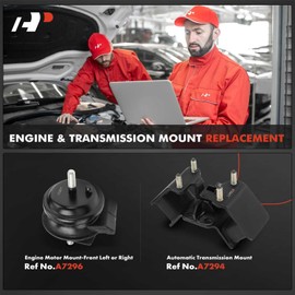 A-Premium Engine Motor Mount and Transmission Mount Kit Compatible with Lexus LS400 1995-2000, 4.0L, Automatic Transmission, 2-PC Set, Replace# 1236150100, 1236150101