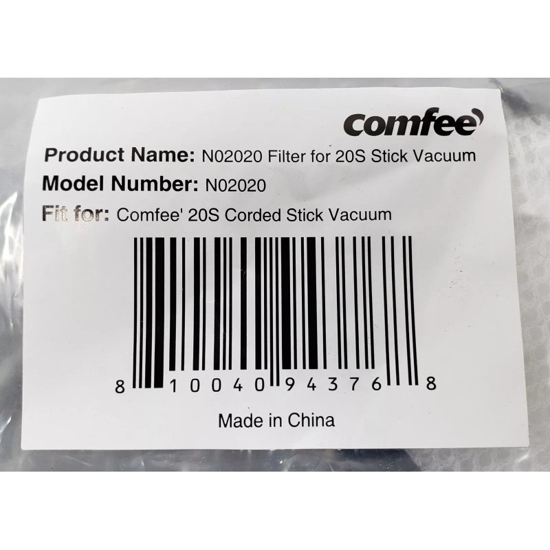 Comfee, Universal Stick Vacuum (Vac) Replacement Filter, Genuine OEM for