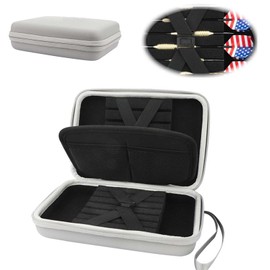 Nujvnuj Pro 12 Dart Case - Premium EVA Hard Shell Holder for 12 Fully Assembled Darts - Professional Protective Storage with Accessory Compartments - Perfect for Tournaments & Home Use