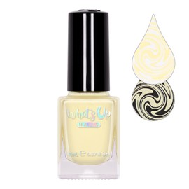 Whats Up Nails - Egg Crasher Stamping Polish Yellow Creme Lacquer for Stamped Nail Art Design 7 Free Cruelty Free Vegan