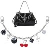 LuneClat Y2k Cherry Bag Chain Charm 8 Ball Dice Star