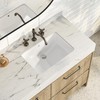 SmartSylva 21" Rectangular Undermount Bathroom Sink, Porcelain Ceramic Lavatory Vanity