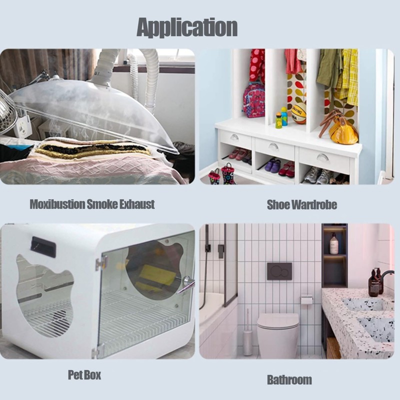 2 Inch Inline Duct Fan, 12V DC Bathroom Exhaust Fan