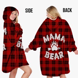 Warmstorey Mama Bear Hoodie Blanket For Women Wearable Blanket Hoodie - Christmas Gifts For Mom From Daughter Son - Wife Birthday Gifts, Gifts For Wife From Husband