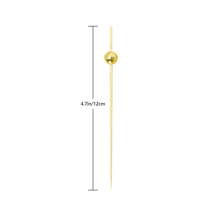 100PCS Fancy Toothpicks for Appetizers, Gold Cocktail Picks for Party