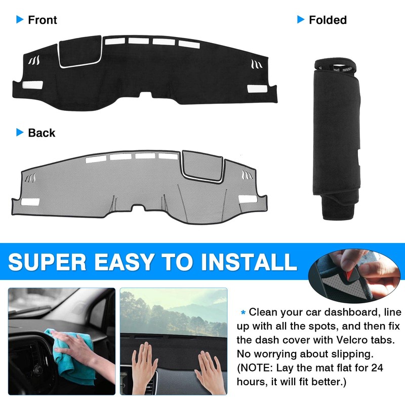 Autorder Dashboard Cover Mat for 2021 2022 2023 2024 Toyota