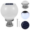 OSALADI 200MM Led Solar Post Light Outdoor Round Ball Landscape