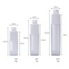 LJJCSFF 3pcs Square Essence Dispensers Frosted Airless Pump Bottles Plastic