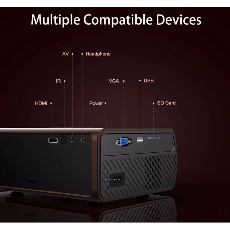 Excelvan BL46 1080P Projector Wifi 2000 lumen Wireless Home Theater