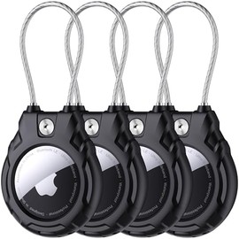 GOCII AirTag Holder with Wire Cable - Ultra-Durable 4 Pack