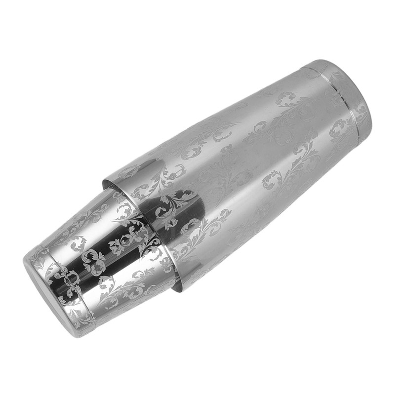 Stainless Steel Cocktail Shaker Engraved Martini Shaker Silver Japanese American