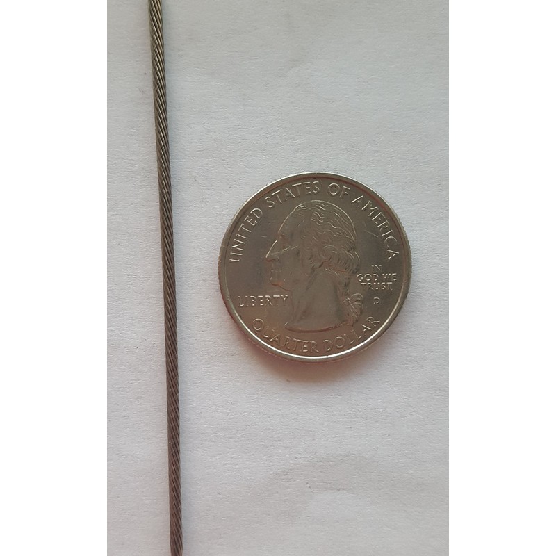 Cable 1/16 1x19 Stainless Steel Wire Rope Cable T304 (500,